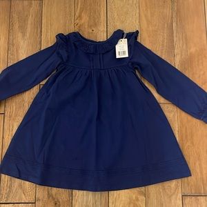 NWT  mini Boden jersey dress , indigo blue size 2 -3 Y
